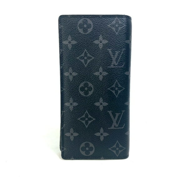 Pre-Owned LOUIS VUITTON M61697 Monogram Eclipse Portefeuille Brazza Bifold Wallet,... (Fair)