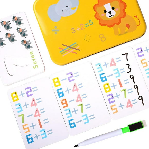 Juguetes Educativos Para Niños Tarjetas De Rompecabezas De Aprendizaje De Matemáticas Para Bebés Reutilizables Para Niños Yuarrent FN005802-00