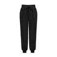 thumbnail image 6 of Women's Rayon Sweatpants High Waisted Joggers Casual Plain Drawstring Harem Pants with Pockets, 6 of 7