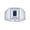 Blue, variant on Mens Black Emerald Cut CZ Statement Ring for Men – Brick Pattern Sterling Silver Band