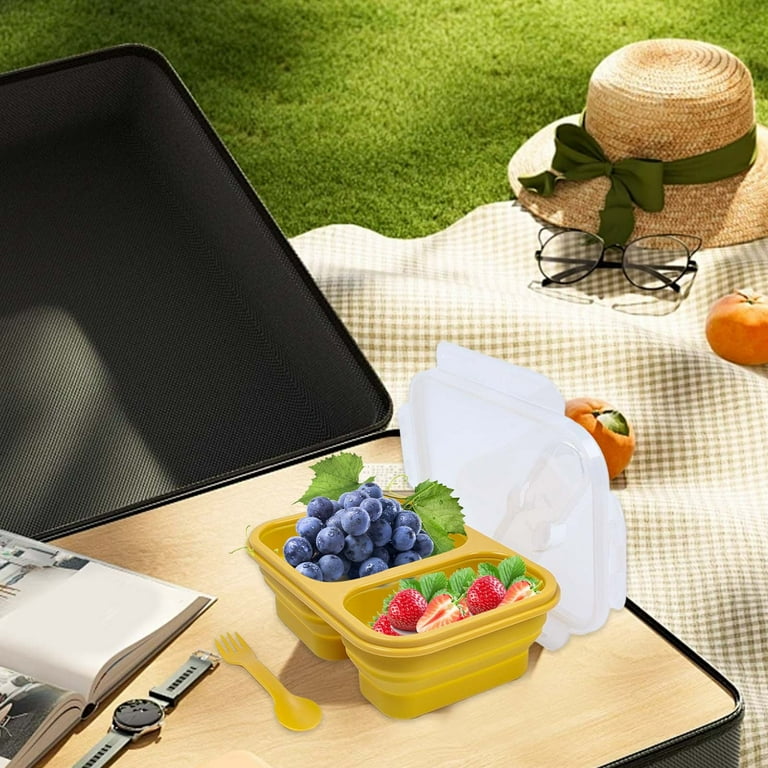 ランチボックス Zxsyw Folding Lunch Box Set Outdoor Camping Food Grade Lunch Box