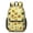 Multicolor Cat and Flower Yellow Pattern, variant on Cat Head and Dog Paw Print 17" Waterproof Oxford School Backpacks for Teens, S-Shape Padded Straps, for School, Travel, Hiking, Camping