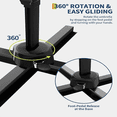 thumbnail image 5 of 10ft Cantilever Patio Umbrella,360-Degree Rotation  Outdoor Sun Shade with Cross Base,Wind and Rainproof Parasol for Garden, Backyard, Deck, Pool, 5 of 7