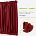 thumbnail image 6 of 1 Piece Door Curtain Panel - Room Darkening Rod Pocket Sliding Glass Door Drapes Privacy Light Block for Front French Door$Front Door Curtain Window Drapes Blackout Door Panel for Sidelights, 6 of 6
