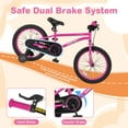 thumbnail image 6 of Costway 18-Inch Kid’s Bike for 4-8 Years Old with Adjustable Saddle & Anti-slip Handlebar Pink, 6 of 10