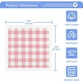 thumbnail image 3 of Coolnut Pink Check Wash Cloths 6 Pack - 12 x 12 Inch Super Soft Washcloths for Your Face and Body - 100% Cotton Highly Absorbent Baby Face Towel Washcloth Gift, 3 of 7