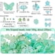 thumbnail image 2 of Kit de 7 estilos de cuentas para uñas (160 g + 80 piezas) con dijes de mariposa para uñas, cristales de vidrio verde surtidos, mariposas 3D, miniadornos, dijes de cuentas de semillas., 2 of 5