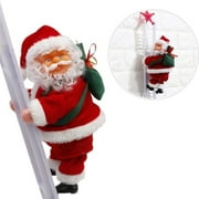 Electric Climbing Ladder Santa Claus Musical Xmas Hanging Decoration Ornament Gift Toy