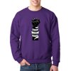 Trendy USA 1087 - Crewneck Fist Pump Arm Band Black Lives Matter Human Rights Sweatshirt 4XL Purple