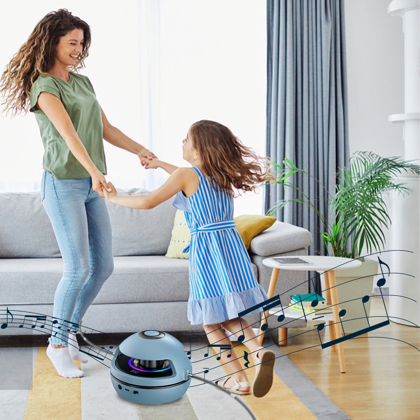 Smart Rope Skipping Machine with LED Lights, Cordless Rope Skipping & Ropeless Rope Skipping for Kids & Adults, Bluetooth Music & Remote Control