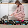 thumbnail image 3 of Game Controller Black Pattern Anti Fatigue Kitchen Rugs Set Of 2, Non Slip Washable Decorative Floor Mats for Kitchen Sink Laundry, 17"x30" and 17"x47", 3 of 5