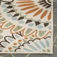 thumbnail image 3 of SAFAVIEH Veranda Petra Geometric Indoor/Outdoor Area Rug, 5'3" x 5'3" Square, Cream/Chocolate, 3 of 7
