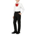 thumbnail image 4 of Odeerbi Niños 3 Piezas Caballero Traje Formal Preppy Traje de Manga Larga Camisa de Vestido y Pantalones de Traje Con Corbata Colegial Conjunto de Uniforme, 4 of 8