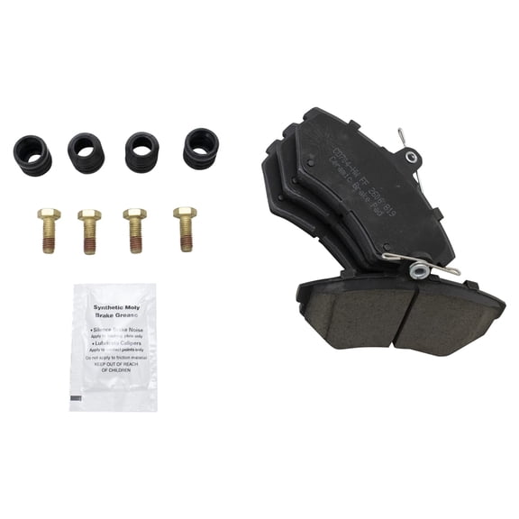 TRQ Front Ceramic Brake Left & Right Pad Kit for Golf Cabrio Jetta Passat BFA73254 Fits select: 1996-1999 VOLKSWAGEN JETTA, 1997-2002 VOLKSWAGEN CABRIO