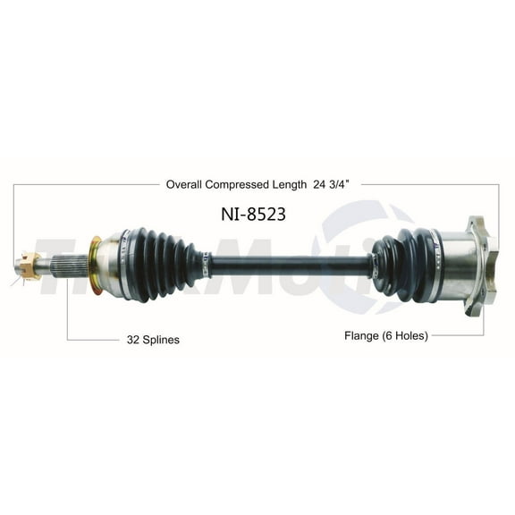 CV Axle Shaft Fits select: 2008-2011 INFINITI G37
