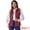 Burgundy, variant on Women's Rustic Button Up Utility Anorak Cargo Vest S Burgundy