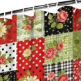 thumbnail image 2 of Pioneer Flower Floral Print Pattern Shower Curtain 72”x72", Bathroom Decorative Shower Curtain Set with 12 Hooks, Waterproof Washable, 2 of 5