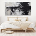 thumbnail image 2 of black textured wall art black and white abstract art black and white painting black and white wall art brown 3d textured wall art,(71*142cm)28*56 Inches,Unstretched,Frameless, 2 of 4