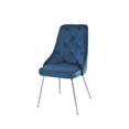 thumbnail image 1 of Topline Home Furnishings Velvet Side Chair with Chrome Legs, 1 of 6