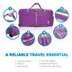 thumbnail image 4 of Bolsa de viaje Bago Rolling de 120 litros con ruedas, impermeable, color morado, 4 of 9
