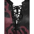 thumbnail image 3 of Camiseta con Estampado de Flores de Color Bloque en Talla Extra Rosegal  Mangas largas de talla grande, 3 of 5