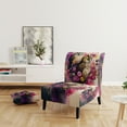 thumbnail image 2 of Designart « Adorables Hiboux parmi les Fleurs I » Fauteuil d'Appoint Rembourré Hibou Multicolore - Fauteuil Moderne pour Chambre, 2 of 7