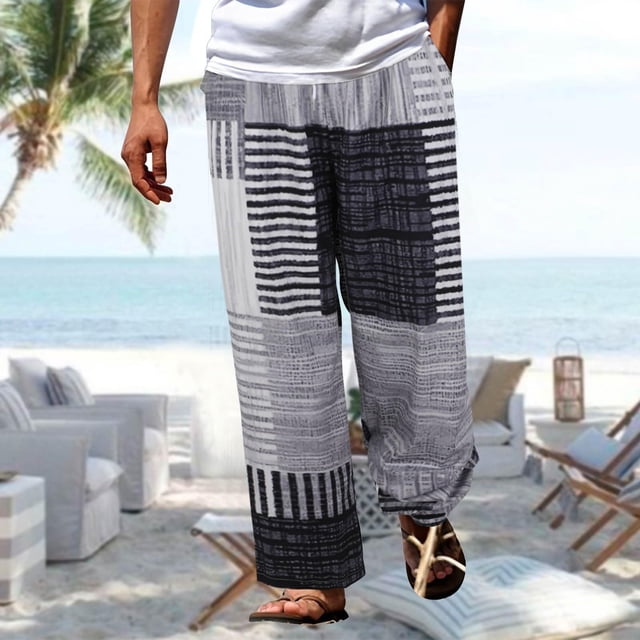 Printed Casual Trousers for Everyday Outdoor Wear Relaxed Fit Breathable Summer Style with Patterns