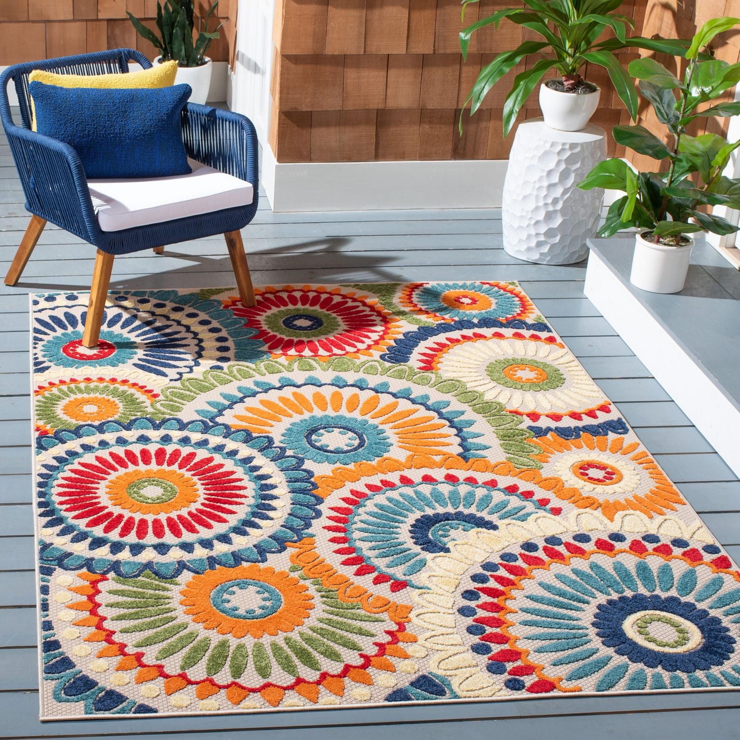 Safavieh Cabana Marina Suzani Outdoor Area Rug