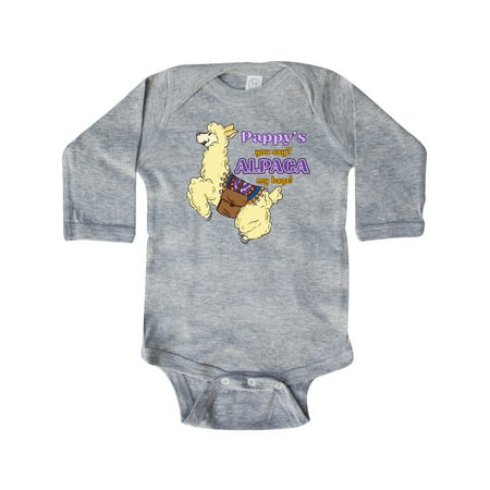 

Inktastic Cute Jumping Alpaca Pappy s You Say ALPACA my Bags Gift Baby Boy or Baby Girl Long Sleeve Bodysuit