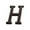 H, variant on Creative Alloy Wrought Iron Number & Letter Decor - DIY House Address Letters, Decorative Metal Numbers for Home Exterior & Interior, Customizable House Decor