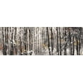 thumbnail image 2 of Lucas 32x14 White Modern Wood Framed Museum Art Print Titled - Bosco al mattino, 2 of 4