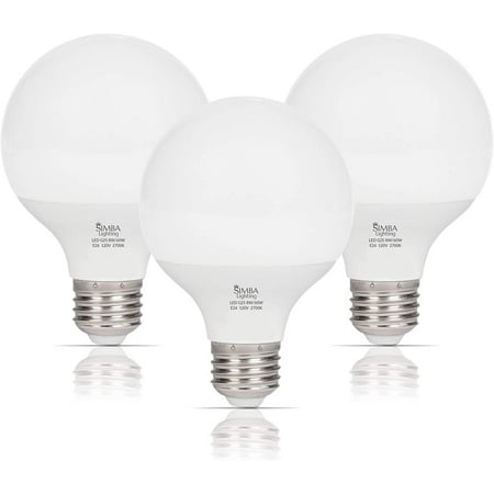 

Simba Lighting LED Vanity Globe G25 G80 8W 60W Equivalent Bulbs 120V E26 Base 2700K Soft White 3-Pack