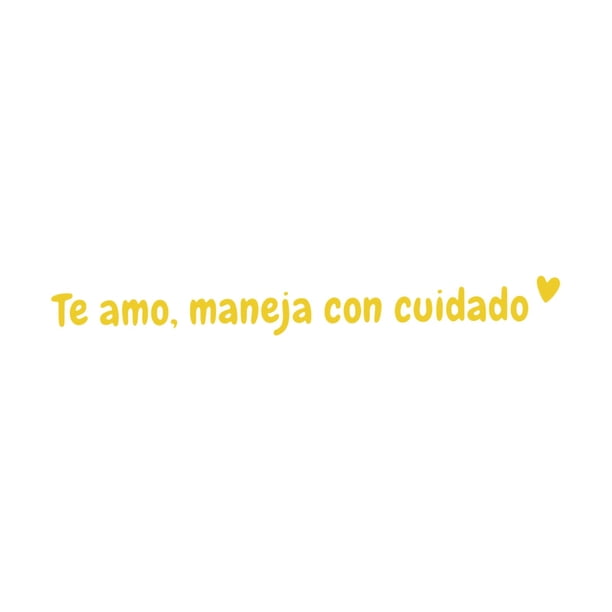 Te Amo Conducir Pegatina Espejo Seguro Español Inspirador Mensaje Decal Vinilo Pegatina Impermeable para Coche Portátil Ventana Cuaderno