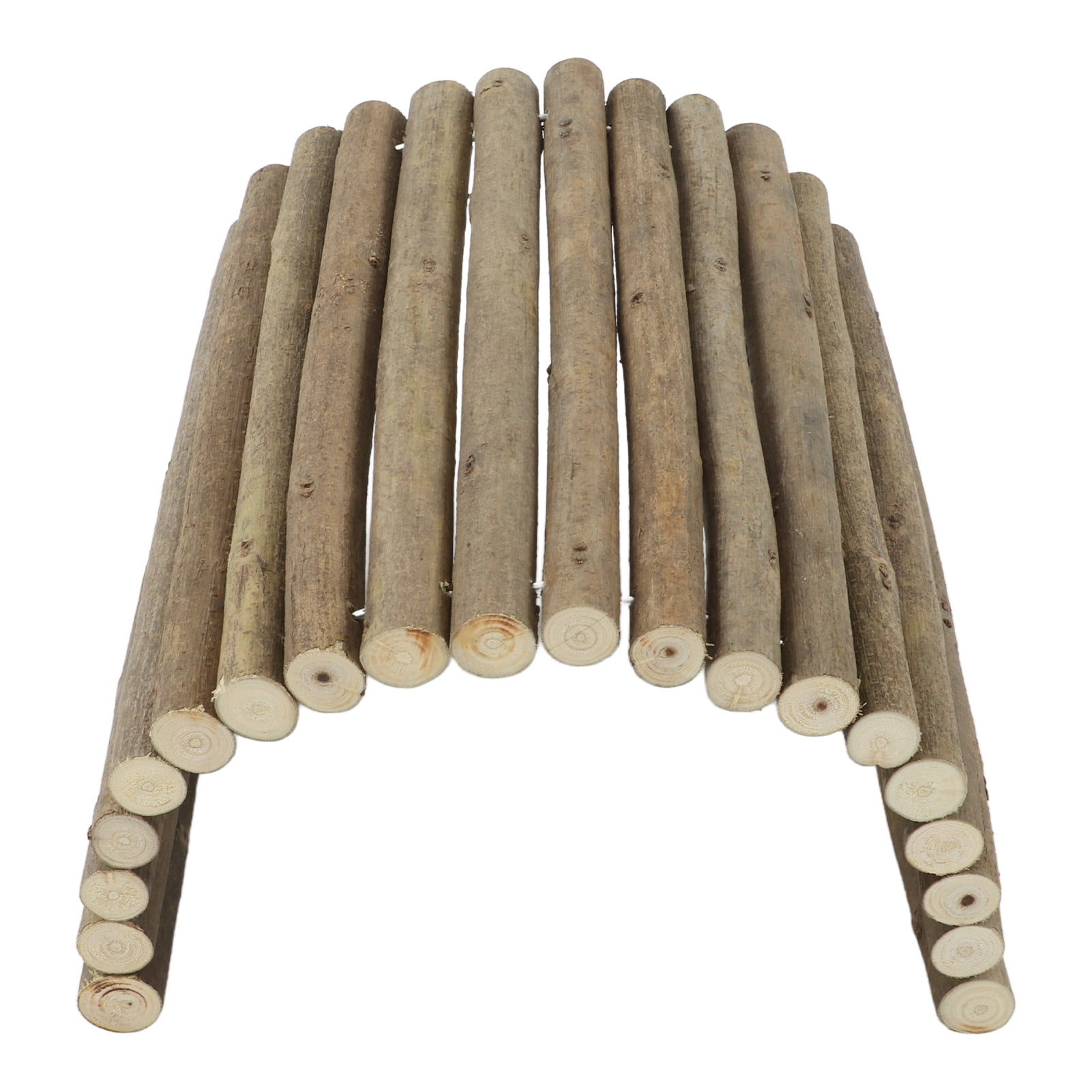 Rupoun Natural Wood Hamster Tunnel Small Animal Bendy Bridge Hideout for Gerbil Guinea Pig Chinchilla Ferret Hedgehog Rat 7.9x15.7in / 20x40cm