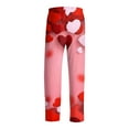 thumbnail image 5 of Fgvctg Valentine's Day Mens Pajamas Casual Sleepwear Wide Leg Pajamas Heart Print High Waisted Pjs Pant Stretch Spring Drawstring Lounge Pants with Pockets Vermilion L, 5 of 6