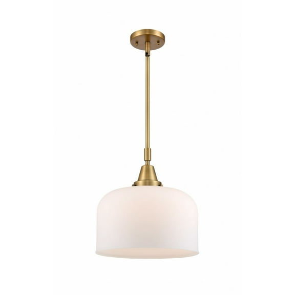 447-1S-BB-G71-L Innovations Lighting Bell - 1 Light Stem Hung Mini Pendant In Industrial Style-14.13 Inches Tall and 12 Inches Wide-Brushed Brass