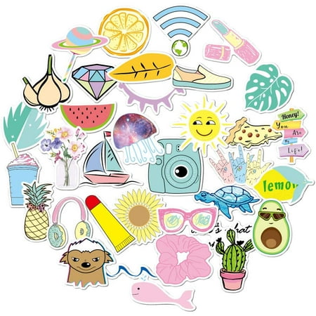 Vsco Stickers For Hydro Flask 35 Pcs Vinyl Waterproof Stickers For Laptop Skateboard Water Bottles Computer Phone Cute Anime Stickers Walmart Canada