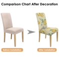 thumbnail image 7 of Dining Room Chair Covers Set of 4 with Lemons Floral Pattern Bright Yellow Washable Stretch Slipcovers Removable Protector for Kitchen Home Party, 7 of 7