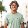 thumbnail image 3 of Dalix Lil Matcha Embroidered Cotton Tee Lightweight Jersey Mens in Sage XL X-Large, 3 of 5