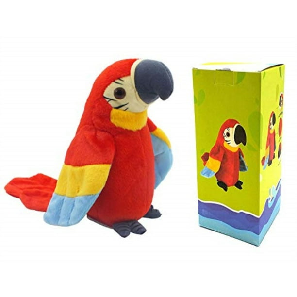 talking parrot plush toy, repeat what you say funny kids stuffed toys