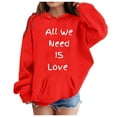 thumbnail image 4 of Valentine's Day Hoodies for Hoodies Love Print Oversized Hoodie Long Sleeves Warm Loose Pullover Tween Girl Clothing Preppy Clothes for Girls 8-9, 4 of 5