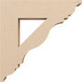 thumbnail image 3 of Ekena Millwork 3 1/2"W x 16"D x 16"H Funston Traditional Rough Cedar Woodgrain TimberThane Bracket, Primed Tan, 3 of 7