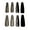 Black, variant on Long Coffin Press on Nails - French Tip Long Fake Nails with Animal Print Design
