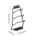 thumbnail image 3 of TIMIFIS Soup Ladle Kitchen Tiered Storage Rack Space Aluminum Transparent Pot Lid Kitchen Shelves Large and Small Pot Lids Universal Wall-Mounted Pot Lid Racks Kitchen Gadgets, 3 of 6