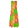 thumbnail image 4 of 1960s vintage groovy mod floral Long Dress dresses for wom02 Dress for girls prom dress02, 4 of 7