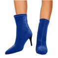 thumbnail image 4 of HAPIMO Women Ankle Boots Pointed Toe Heel Stretch Suede‑like Upper Footwear For Night Events And Fashion Weekend Gatherings Blue 40, 4 of 9