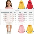 thumbnail image 2 of OGLCCG Girls Hoodie Dress Kids Long Sleeve Solid Color Hooded Sweatshirt Dress Casual Loose Fit Cotton Pullover Dresses 1-10 Years, 2 of 5
