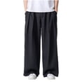 thumbnail image 3 of Lmueinov Mens Cotton Linen Pants Casual Business Pants with Pockets Lightweight Wide Leg Dress Trousers for Men 2026 Vacation Summer Fall Outfits, 3 of 5