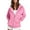 Pink, variant on XINXIAOO Womens Hoodies Long Sleeve Hoodies for Women Zip up Cozy Sweatshirts for Women Pink Crewneck Sweatshirt Womens Fall Fashion Streetwear