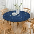 thumbnail image 3 of Sci-Fi Aesthetic Round Fitted Tablecloth Windproof & Perfect Fit for Gatherings, 3 of 5